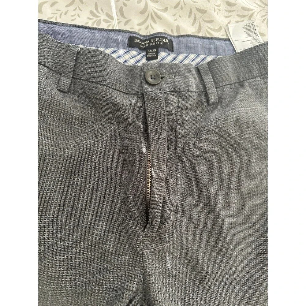 Banana Republic Kentfield Pant Men's 32/30 Classic Cotton Heather Gray